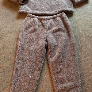 H&M Taupe Fleece Pullover and pants